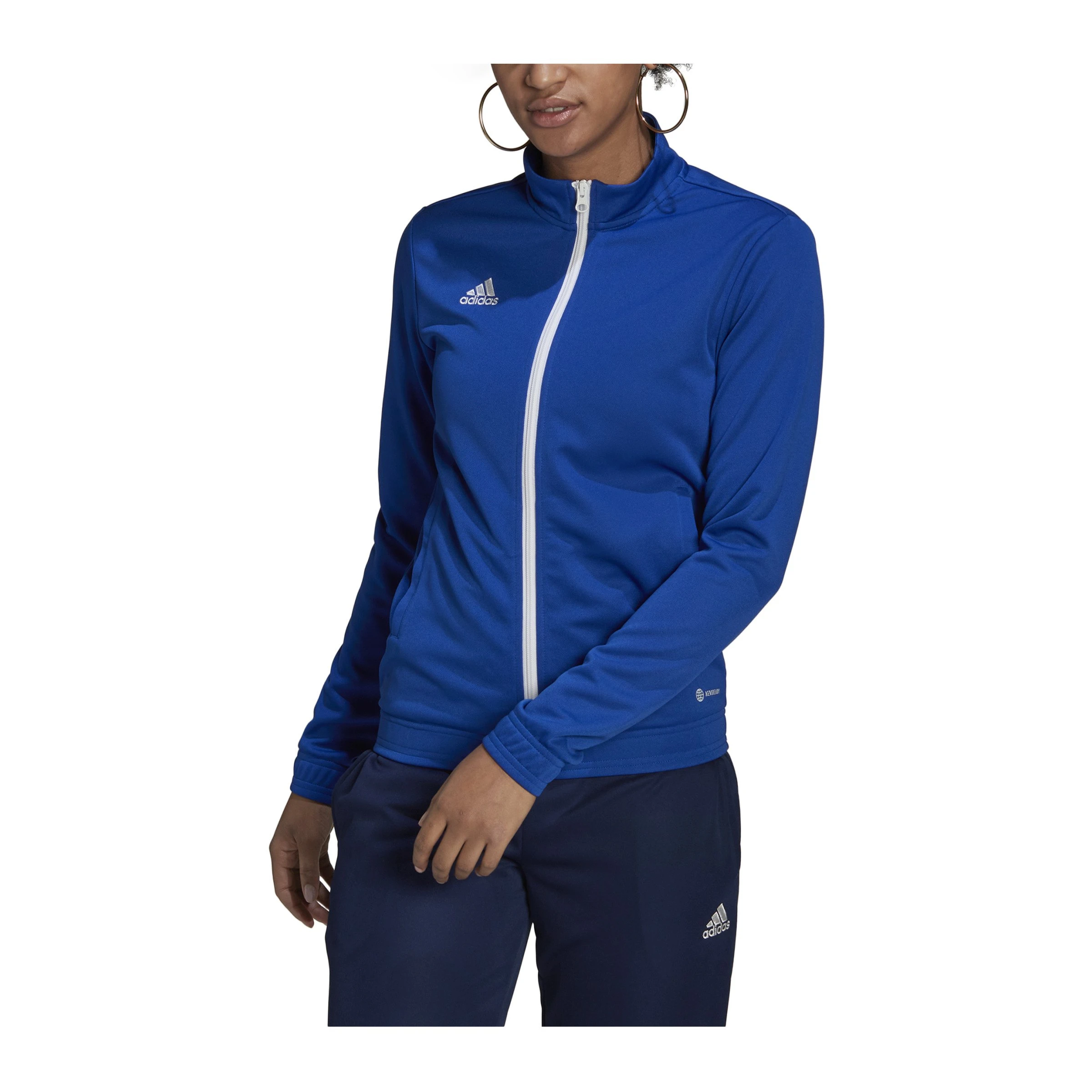 Adidas Entrada 22 TK Trainingsjacke Damen Blau – Bild 3