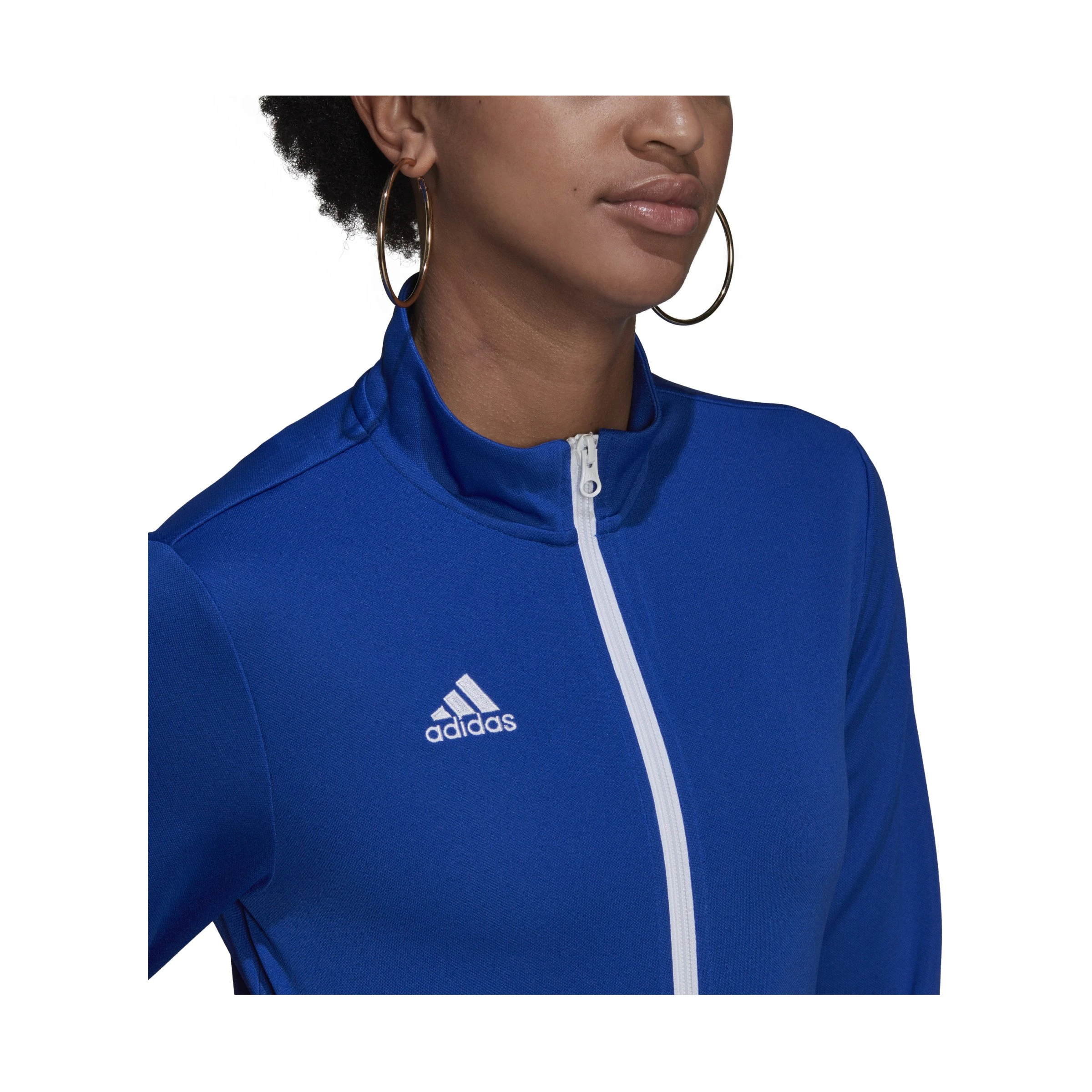 Adidas Entrada 22 TK Trainingsjacke Damen Blau – Bild 4