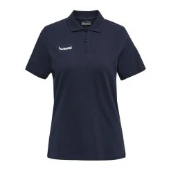 Hummel HmlGO Cotton Poloshirt Damen Blau F7026
