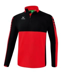Erima Six Wings Sweatshirt Rot Schwarz